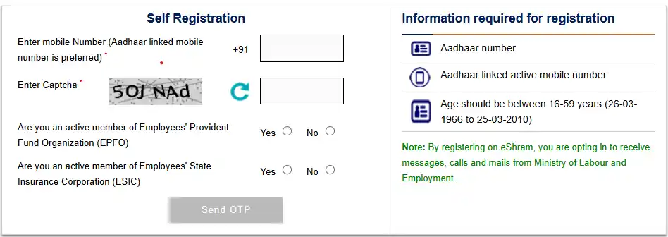 E Shram Card Self Registration Online 2026 2 e shram card self registration online